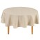 Hiasan Round Linen Tablecloth 70 Inch Wrinkle and Stain Resistant Washable Polyester Fabric Table Cloth for Dining Room Kitchen Party Beige