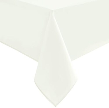 Hiasan Ivory Tablecloth for Rectangle Tables Waterproof and Spillproof Washable Fabric Table Cloth for Dining Room Kitchen 54 x 80 Inch