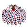 SuQKXCo 4th of July Round Tablecloth 60 inch Patriotic Memorial Day Tablecloths Independence Day Red White and Blue Checkered Table Covers for Kitchen Party Decoration