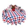 SuQKXCo 4th of July Round Tablecloth 60 inch Patriotic Memorial Day Tablecloths Independence Day Red White and Blue Checkered Table Covers for Kitchen Party Decoration