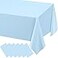 WNINK 6 Pack Light Blue Rectangular Plastic Tablecloths Blue Disposable Table Covers 54 x 108 Baby Blue Table Cloths for Baby Shower Birthday Bridal Shower Engagement Wedding Parties
