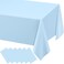 WNINK 6 Pack Light Blue Rectangular Plastic Tablecloths Blue Disposable Table Covers 54 x 108 Baby Blue Table Cloths for Baby Shower Birthday Bridal Shower Engagement Wedding Parties