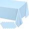 WNINK 6 Pack Light Blue Rectangular Plastic Tablecloths Blue Disposable Table Covers 54 x 108 Baby Blue Table Cloths for Baby Shower Birthday Bridal Shower Engagement Wedding Parties