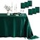 Counfeisly 6 Pack Satin Table Cover Silkly Soft Table Cloth Satin Dining Table Cloths for Wedding Banquet Table Decoration Dining Room Indoor and Outdoor Use 52 x 52 Inches Blackish Green