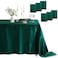 Counfeisly 6 Pack Satin Table Cover Silkly Soft Table Cloth Satin Dining Table Cloths for Wedding Banquet Table Decoration Dining Room Indoor and Outdoor Use 52 x 52 Inches Blackish Green