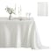 Counfeisly 1 Pack Square Satin Table Cover Silkly Soft Table Cloth Satin Dining Table Cloths for Wedding Banquet Table Decoration Dining Room Indoor and Outdoor Use 52 x 52 Inches Off White