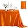 Counfeisly 1 Pack Satin Table Cover Rectangle Silkly Soft Table Cloth Satin Dining Table Cloths for Wedding Banquet Table Decoration Dining Room Indoor and Outdoor Use 60 x 84 Inches Orange