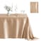 Counfeisly 1 Pack Square Satin Table Cover Silkly Soft Table Cloth Satin Dining Table Cloths for Wedding Banquet Table Decoration Dining Room Indoor and Outdoor Use 52 x 52 Inches Taupe