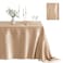 Counfeisly 1 Pack Square Satin Table Cover Silkly Soft Table Cloth Satin Dining Table Cloths for Wedding Banquet Table Decoration Dining Room Indoor and Outdoor Use 52 x 52 Inches Taupe