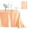 Counfeisly 1 Pack Satin Table Cover Rectangle Silkly Soft Table Cloth Satin Dining Table Cloths for Wedding Banquet Table Decoration Dining Room Indoor and Outdoor Use 60 x 84 Inches Peach