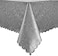 Romanstile Rectangle Vinyl Tablecloth100 Waterproof Heavy Duty Oil Spill Proof Stain Resistant Plastic PU Table Cover with Flannel Backing for Kitchen Dining Flower Grey 60 x 102