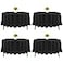 Teruntrue 4 Pack Round Tablecloths Polyester 90 Inches Black Washable Stain Resistant Wrinkle Free Fabric Table Covers for Wedding Parties Banquet Buffet