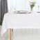 D'Moksha Homes Classic Linen by DMoksha White Tablecloth Rectangle Tablecloth 60 x 120 Inch 100 Pure Linen Machine Washable Long Table Cloth Summer Fathers Independence Day