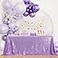 B-COOL BCOOL Rectangle Sequin Tablecloth Lilac Sparkle Tablecloth Glitz Tablecloth Sequin Table Cloth for Romantic Birthday Party Event Lavender 90x132 inches