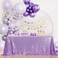 B-COOL BCOOL Rectangle Sequin Tablecloth Lilac Sparkle Tablecloth Glitz Tablecloth Sequin Table Cloth for Romantic Birthday Party Event Lavender 90x132 inches