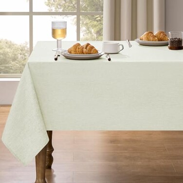 Decorelia Extra Long Rectangle Linen Farmhouse Tablecloth for 10ft TableDirtyrepel Easy to Clean Banquet Burlap Tablecloths for Dining Kitchen TableOblong 60 x 144 Inch 1214 Seats Light Grey