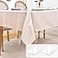 Nasitos 2 Pack Clear Rectangular Table Cover 60x102 Inch Transparent PVC Waterproof Heat Stain Resistant Fits 36x80 to 48x96 Inch Tables 810 Seats Indoor Outdoor Use