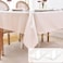 Nasitos 2 Pack Clear Rectangular Table Cover 60x102 Inch Transparent PVC Waterproof Heat Stain Resistant Fits 36x80 to 48x96 Inch Tables 810 Seats Indoor Outdoor Use