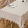 TruDelve Rectangular Tablecloth Beige Striped Cloth Tablecloths with Tassels Rustic Fall Table Cloth Rectangle Table Cover Beige70x55Rectangular