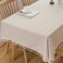 TruDelve Rectangular Tablecloth Beige Striped Cloth Tablecloths with Tassels Rustic Fall Table Cloth Rectangle Table Cover Beige70x55Rectangular