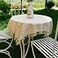 Secret Sea Collection Handmade Cotton Tablecloth with Evil Eye Beads Boho Chic Washable Durable 36x36 Beige