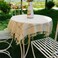 Secret Sea Collection Handmade Cotton Tablecloth with Evil Eye Beads Boho Chic Washable Durable 36x36 Beige