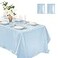 Horbaunal 2 Pack Light Blue Satin Tablecloth 60 x 102 Inches Rectangle Satin Table Cover Bright Silky TableCloths Smooth Table Decoration for Wedding Party Banquet