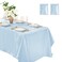 Horbaunal 2 Pack Light Blue Satin Tablecloth 60 x 102 Inches Rectangle Satin Table Cover Bright Silky TableCloths Smooth Table Decoration for Wedding Party Banquet