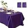 Horbaunal 2 Pack Purple Satin Tablecloth 60 x 102 Inches Rectangle Satin Table Cover Bright Silk Table Cloth Smooth Table Decoration for Wedding Party Banquet
