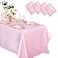 Horbaunal 4 Pack Light Pink Satin Tablecloth 60 x 102 Inches Rectangle Satin Table Cover Bright Silk Table Cloth Smooth Table Decoration for Wedding Party Banquet