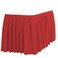 LTC LINENS Red Table Skirt for 4 Feet Rectangular or 48 Inch Round Table14 ft Pleated Table Skirting Cloth Polyester for Banquet Wedding Trade Show