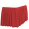 LTC LINENS Red Table Skirt for 4 Feet Rectangular or 48 Inch Round Table14 ft Pleated Table Skirting Cloth Polyester for Banquet Wedding Trade Show