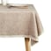 GLORY SEASON Linen Rustic Burlap Washable TableclothSolid Heavy Weight Tan 55 x 70 Rectangle Overlay Lace Edge Table Cover for Kitchen Dinning Decoration