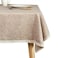GLORY SEASON Linen Rustic Burlap Washable TableclothSolid Heavy Weight Tan 55 x 70 Rectangle Overlay Lace Edge Table Cover for Kitchen Dinning Decoration