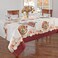 Elrene Home Fashions Holiday Turkey Bordered Fall Wrinkle Resistant Tablecloth Seasonal DiningTable Cover 60 x 102 Rectangle