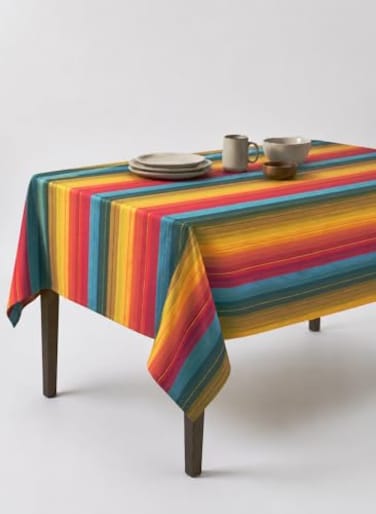 Urban Villa Table Cloth Kitchen Dining Tabletop Cover 100 Cotton 60x84 Inches Rectangle Tablecloth Washable Reusable Ideal for Hotel Restaurant Farmhouse Wedding Holiday Dinner Parties Red Multi