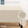 Elrene Home Fashions Monterey Linen Inspired Water and StainResistant Vinyl Tablecloth with Flannel Backing 60 inches X 102 inches Rectangle Ivory