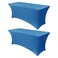 Obstal 6ft Stretch Spandex Table Cover for Standard Folding Tables 2 Pack Universal Rectangular Fitted Tablecloth Protector for Wedding Banquet and Party72L x 30W x 30H Inches Aqua 2pc