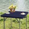 Nacuci Square Fitted Table Cover Elastic Tablecloth Stretch Spandex Table Top Cover Table Topper Cap for Dining Kitchen Home Party Navy 34X34 Inch