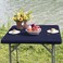 Nacuci Square Fitted Table Cover Elastic Tablecloth Stretch Spandex Table Top Cover Table Topper Cap for Dining Kitchen Home Party Navy 34X34 Inch
