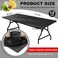 Boao 12 Pcs Plastic Table Cloths Disposable for Parties Picnic Table Covers with Fall Elastic Fitted Elastic Cover Rectangle Waterproof for Thanks Giving Christmas Picnic6 Ft 72 x 30 InchBlack