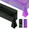 Just Shimmer 2 Pcs Black Purple Holographic Laser Tablecloths Iridescence Shiny Table Covers 40 x 108 Halloween Decorations Space Plastic Table Cloths for Birthday Party Wedding Events Supplies