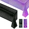 Just Shimmer 2 Pcs Black Purple Holographic Laser Tablecloths Iridescence Shiny Table Covers 40 x 108 Halloween Decorations Space Plastic Table Cloths for Birthday Party Wedding Events Supplies