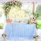 LuoluoHouse White Pearl Tulle Tablecloth 10ft Flower Pearl Table Runner Tulle Fabric Wedding Lace Tablecloth Arch for Bridal Shower Veil Baby Shower Sweetheart Table Decorations