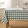Veblandy Checkered Tablecloth Rectangle Waterproof Gingham Table Cloth Washable Buffalo Plaid Table Cover Wrinkle Free for Kitchen Dining and Outdoor Picnic 52 x 70 Inch Sage Green and White