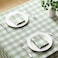 Veblandy Checkered Tablecloth Rectangle Waterproof Gingham Table Cloth Washable Buffalo Plaid Table Cover Wrinkle Free for Kitchen Dining and Outdoor Picnic 52 x 70 Inch Sage Green and White