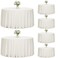 Fixwal 6 Pack Ivory 120 Inch Round Tablecloths Reusable Heavy Duty Washable Polyester Table Covers Stain and Wrinkle Resistant for Wedding Bridal Shower Boho Party Outdoor Picnic