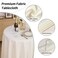 Fixwal 6 Pack Ivory 120 Inch Round Tablecloths Reusable Heavy Duty Washable Polyester Table Covers Stain and Wrinkle Resistant for Wedding Bridal Shower Boho Party Outdoor Picnic