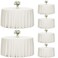 Fixwal 6 Pack Ivory 120 Inch Round Tablecloths Reusable Heavy Duty Washable Polyester Table Covers Stain and Wrinkle Resistant for Wedding Bridal Shower Boho Party Outdoor Picnic