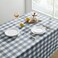 Softalker Checkered Tablecloth Rectangle Outdoor Linen Cotton Gingham Table Cloth with Tassel Heavy Duty Wrinkle Free Buffalo Plaid Table Cover for Kitchen Dining Summer Party 55 x 84 Inch Blue
